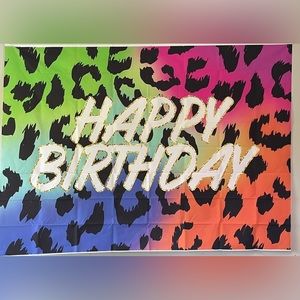 Wild child birthday Backdrop 84 X 60 inches